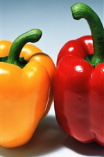 Red and green peppers