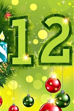 Visualizar papel de parede do iPhone Tema Ano Novo Verde 2012