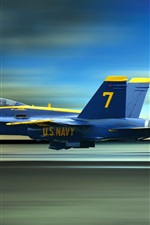 iPhone обои Blue Angels, высокая скорость летающего истребителя
