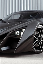 Предварительный просмотр обоев iPhone Marussia B2 черный суперкар