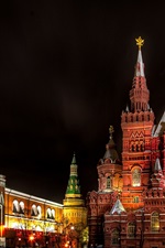 iPhone обои Москва, Россия, Красная площадь, Государственный исторический музей, ночь
