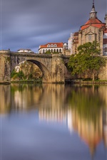 Preview iPhone wallpaper Amarante, Portugal, river, bridge, houses