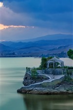 Visualizar papel de parede do iPhone Espanha, malaga, gazebo, montanha, lago