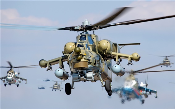 Обои Летающий военные вертолеты