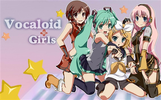 Wallpaper Hatsune Future girls