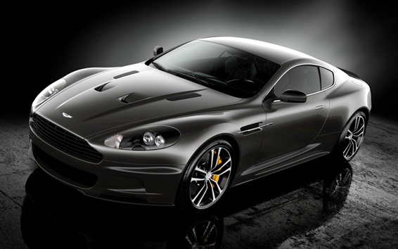 Wallpaper Aston Martin supercar black color