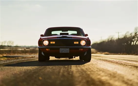 Fond d'écran Ford Mustang Mach 1 voiture vue de face