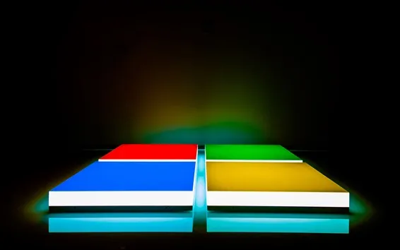 Wallpaper Microsoft logo, creative design, colors