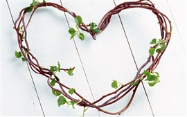 Preview wallpaper Love heart-shaped branches