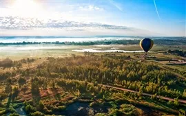 Aperçu fond d'écran Ballon Forêt Sky Road