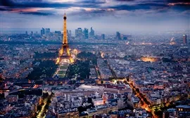 Aperçu fond d'écran Paris, la scène la belle ville de nuit