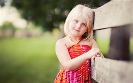 Preview wallpaper Lovely blonde little girl smile