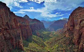 Vorschau des Hintergrundbilder Zion National Park, Utah, Zion Canyon, blauer Himmel