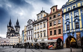 Prague, Czech, the Old Town Square, city, buildings, street