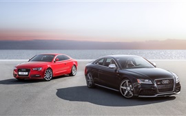 Audi RS5, А5, красные черные машины