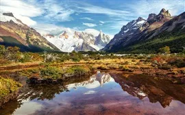 Preview wallpaper South America, Argentina, mountains, lake, water reflection