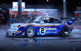 壁紙のプレビュー 夜のポルシェ911レースカー
