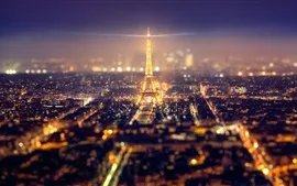 Vorschau des Hintergrundbilder Frankreich, Paris, Stadt, Eiffelturm , Lichter, schöne Nacht