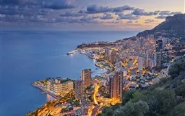 Aperçu fond d'écran Mer de Ligurie, Monaco, ville, gratte-ciel