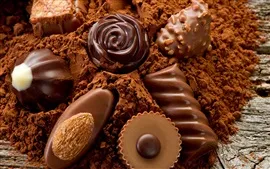 Bonbon chocolat, poudre