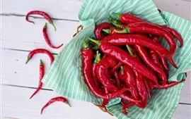 Aperçu fond d'écran Poivron rouge, piment, légumes