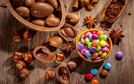 Preview wallpaper Chocolate, colorful candy pills
