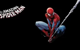 壁紙のプレビュー スパイダーマン、マーベルコミックス、アート写真、黒い背景