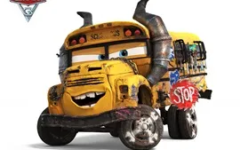 Preview wallpaper Cars 3, school bus