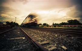 Preview wallpaper Train, railroad, high speed