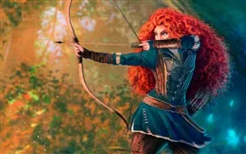Aperçu fond d'écran Brave, princesse, cheveux roux, arc, film d'animation Disney