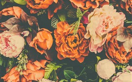 Preview wallpaper Orange and pink peonies, artificial flower