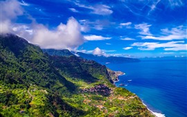 Vorschau des Hintergrundbilder Madeira, Portugal, Stadt, Meer, Berge