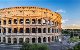 Europa, Itália, Roma, Coliseu, ruínas, cidade