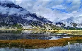 川藏線、然烏、山、雲、湖