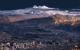 Aperçu fond d'écran La Paz, Bolivie, ville, montagnes