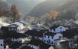 Aperçu fond d'écran Shicheng, Ganzhou, Jiangxi, beau village