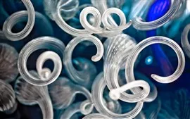 Spiral glass, hazy background