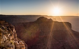 Arizona, New Mexico, Grand Canyon, sunrise, glare