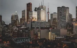 Aperçu fond d'écran Toronto, Canada, matin, ville